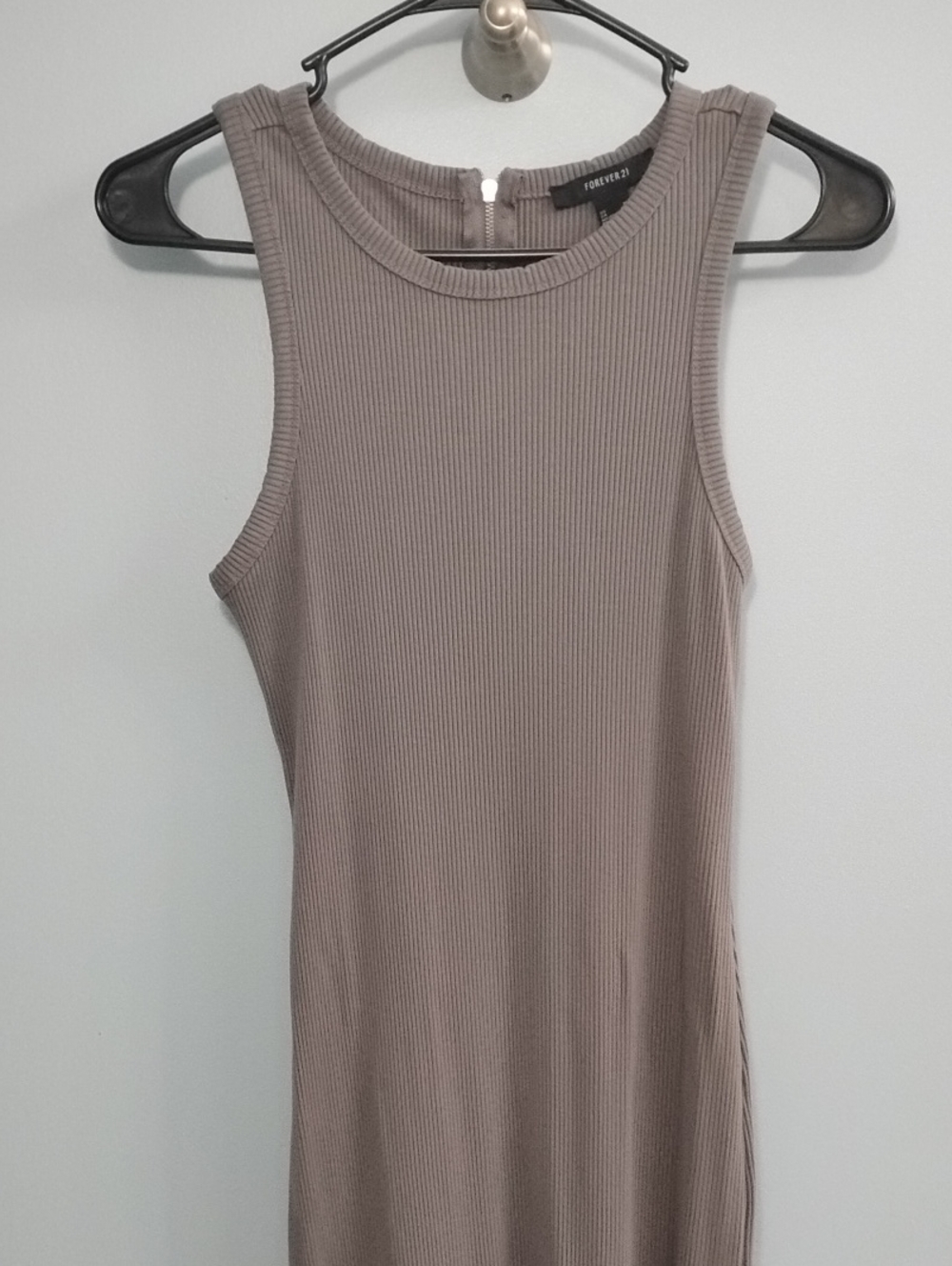 Forever 21 Ribbed Gray Tank Maxi Dress Size Medium
